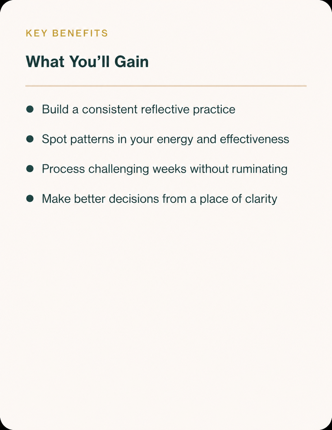 Weekly Reset Reflection Journal