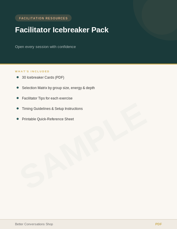 Facilitator Icebreaker Pack
