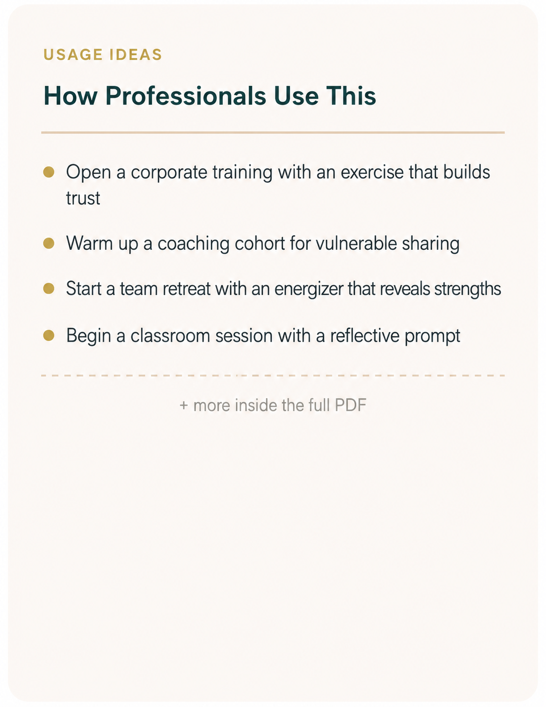Facilitator Icebreaker Pack
