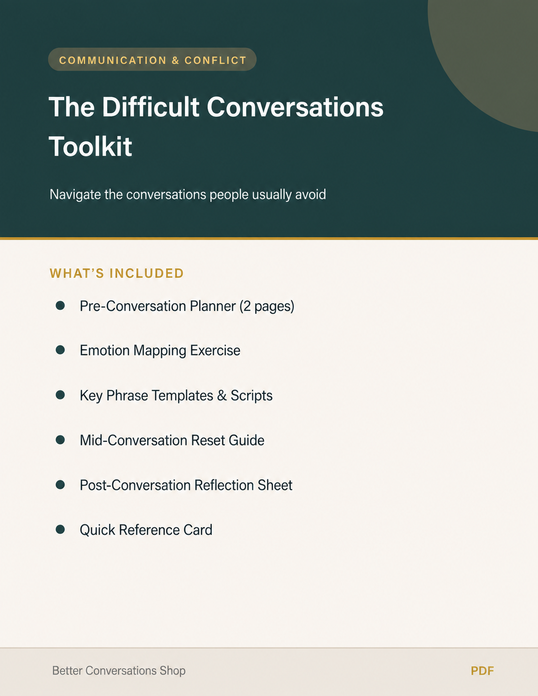 The Difficult Conversations Toolkit