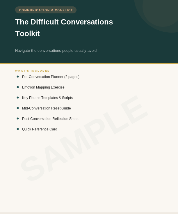 The Difficult Conversations Toolkit