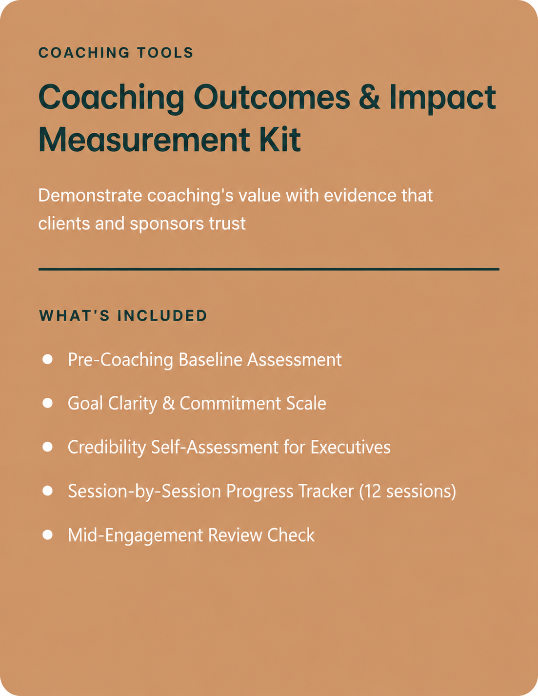 Coaching Outcomes & Impact Measurement Kit