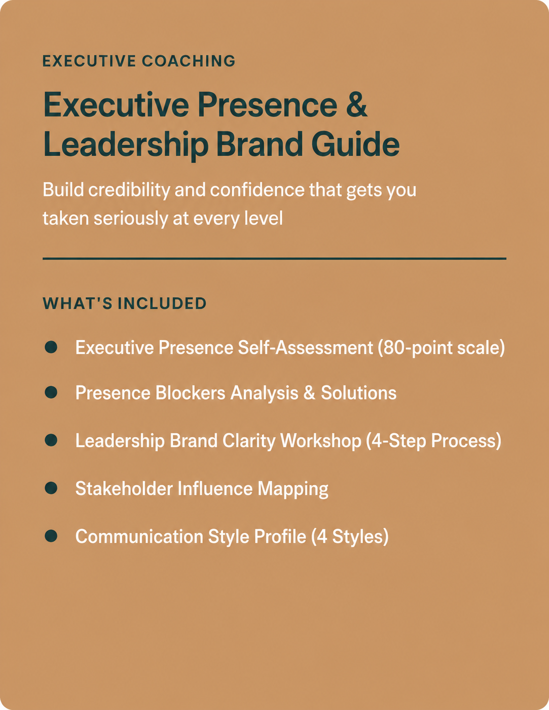 Executive Presence & Leadership Brand Guide