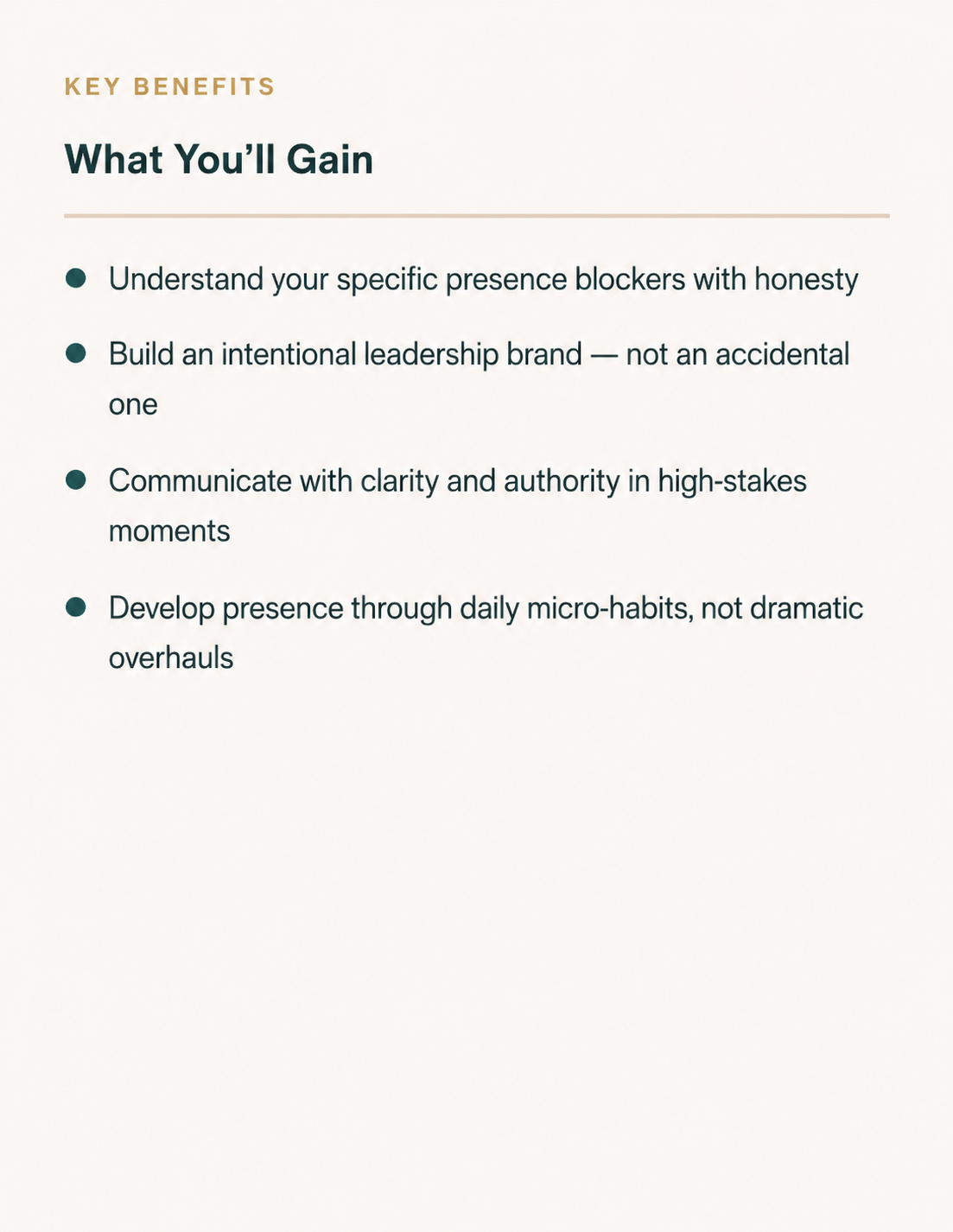 Executive Presence & Leadership Brand Guide