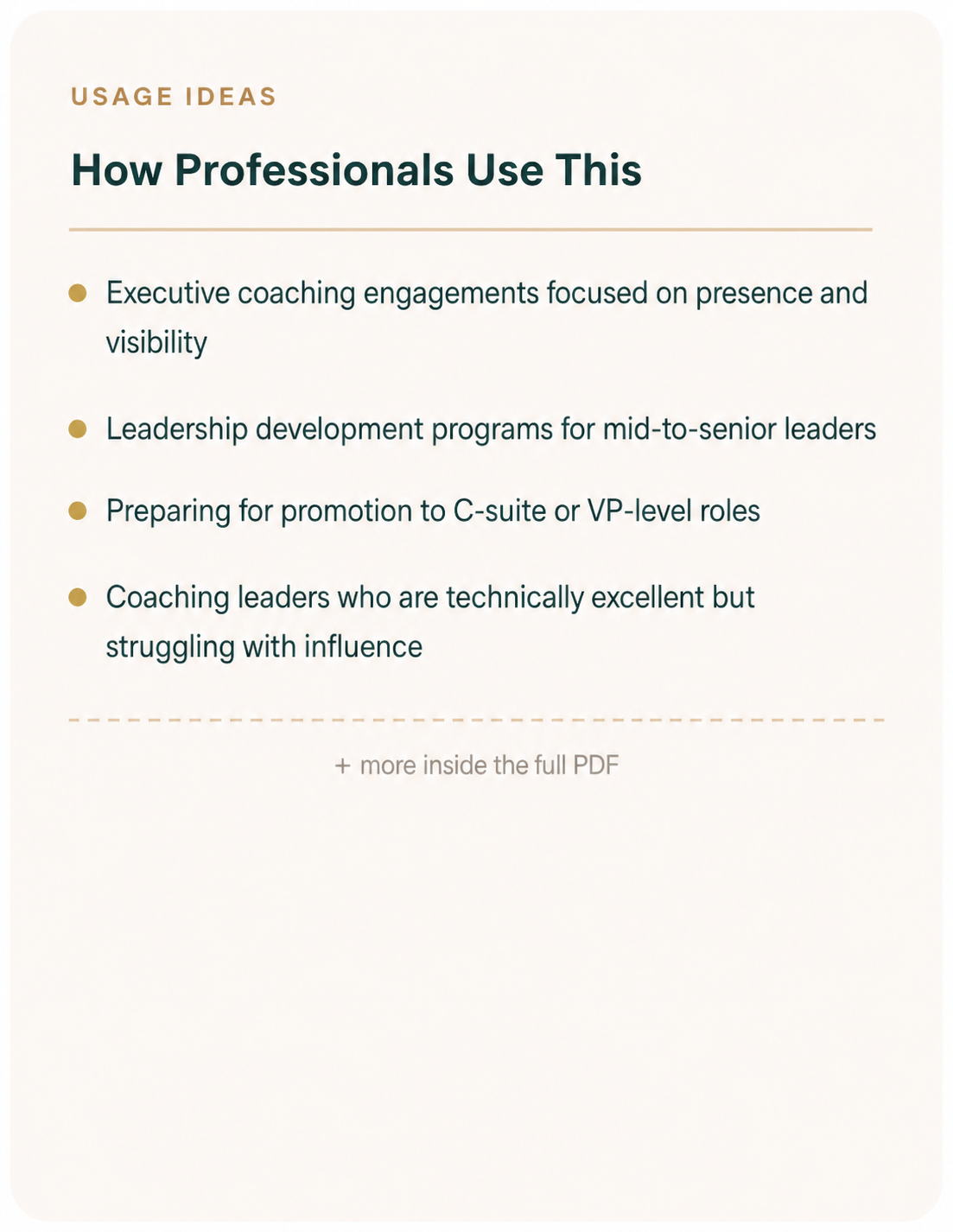 Executive Presence & Leadership Brand Guide