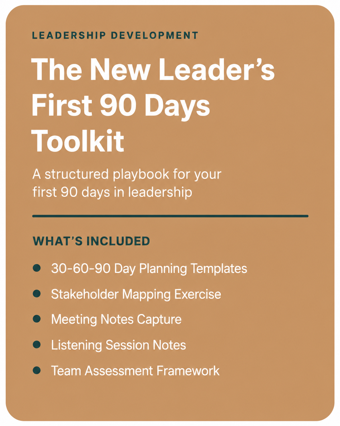 The New Leader’s First 90 Days Toolkit