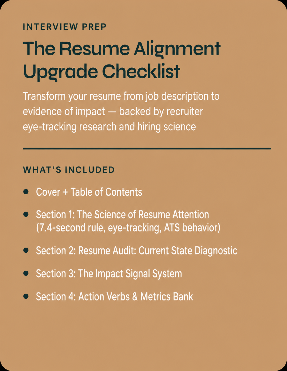 The Resume Alignment Upgrade Checklist