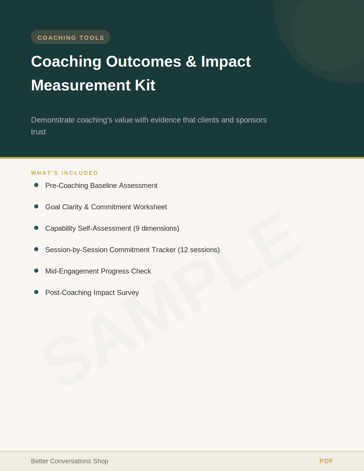 Coaching Outcomes & Impact Measurement Kit