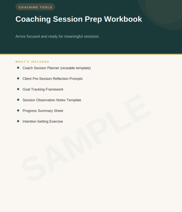 Coaching Session Prep Workbook