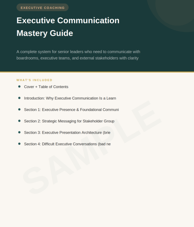 Executive Communication Mastery Guide