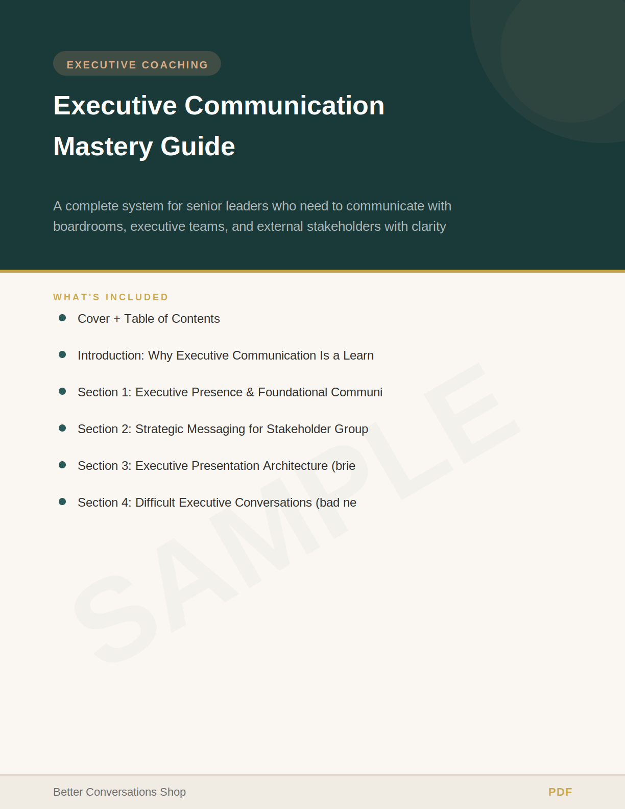 Executive Communication Mastery Guide