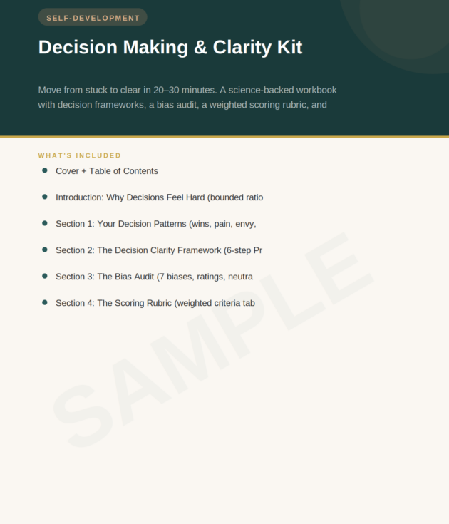 Decision Making & Clarity Kit