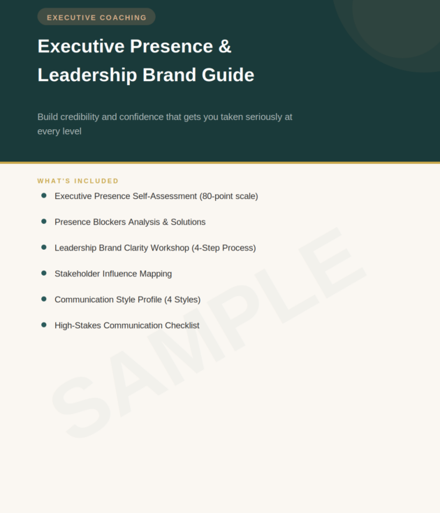 Executive Presence & Leadership Brand Guide