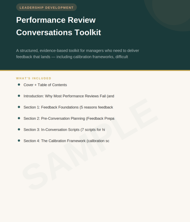 Performance Review Conversations Toolkit