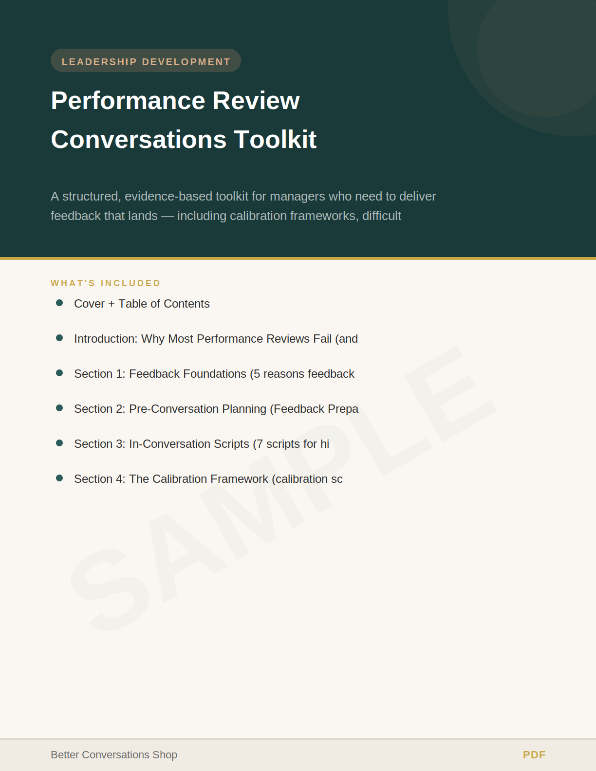 Performance Review Conversations Toolkit
