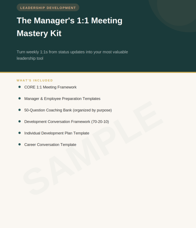 The Manager's 1:1 Meeting Mastery Kit