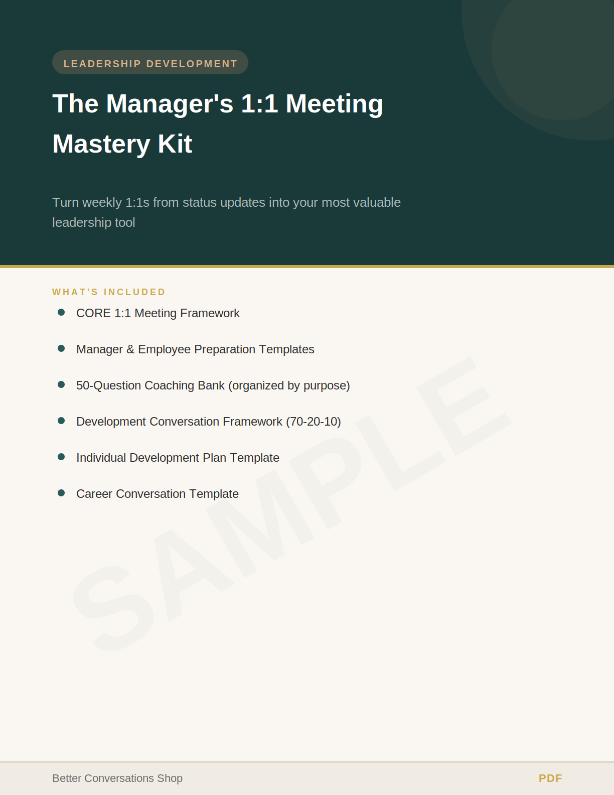 The Manager's 1:1 Meeting Mastery Kit