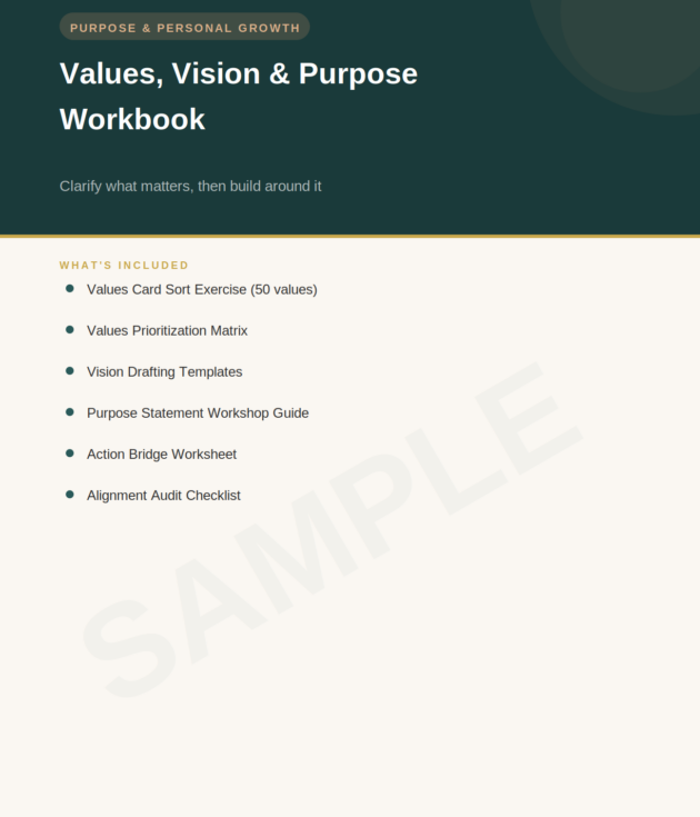 Values, Vision & Purpose Workbook