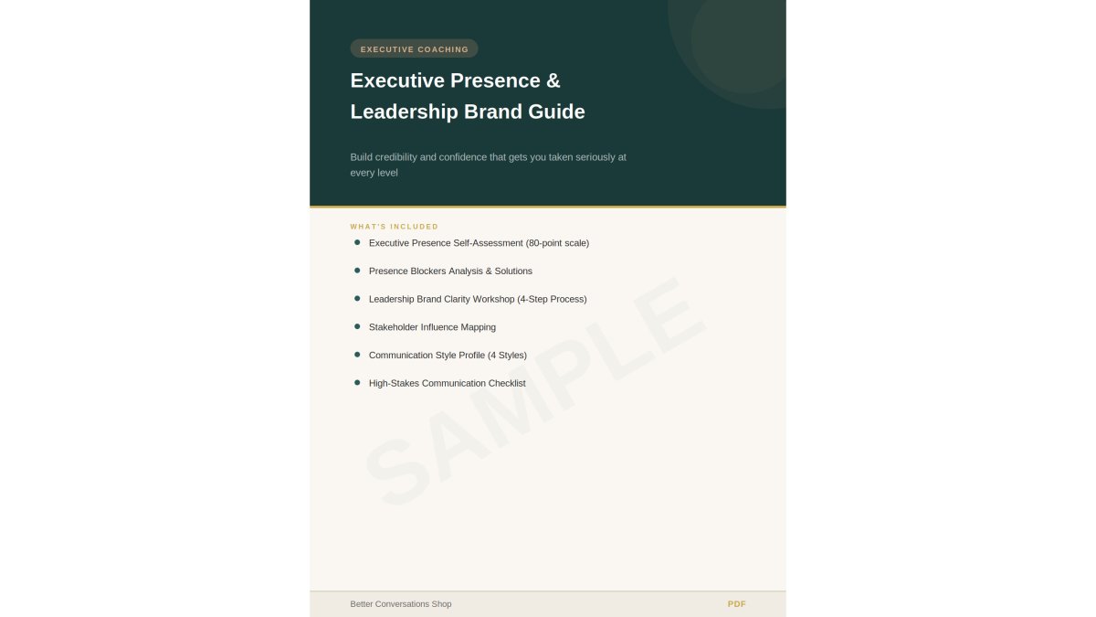 Executive Presence & Leadership Brand Guide